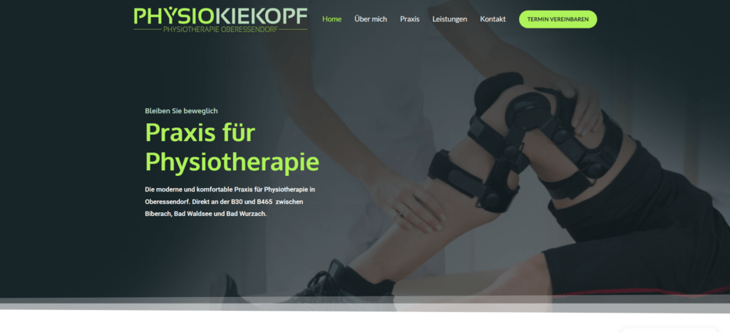 Webseite Physio-Kiekopf Oberessendorf